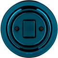 PORCELAIN WALL LIGHT SWITCH DARK BLUE FAT BUTTON - DYKE & DEAN