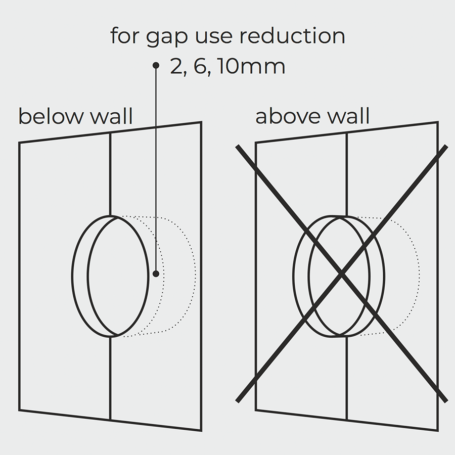 PORCELAIN WALL LIGHT SWITCH GREY ROTARY - DYKE & DEAN