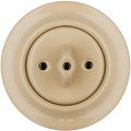 PORCELAIN WALL LIGHT SWITCH SAND ROTARY - DYKE & DEAN