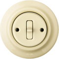 PORCELAIN WALL LIGHT SWITCH VANILLA TOGGLE - DYKE & DEAN