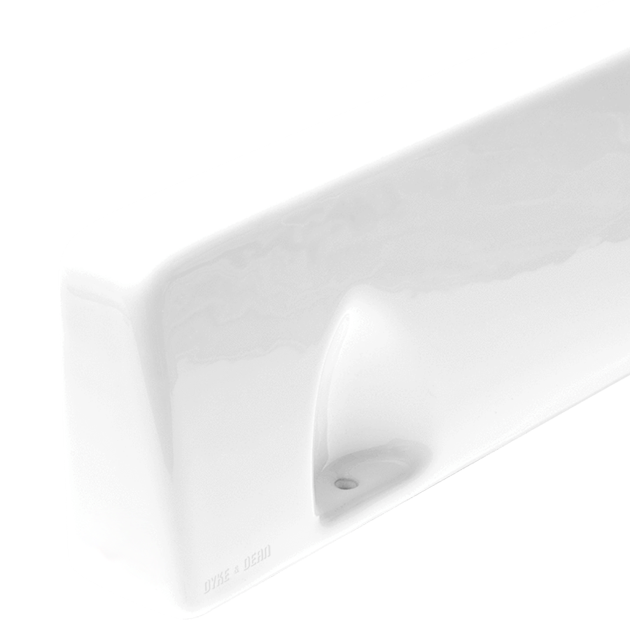 PORCELAIN WALL SHELF LARGE WHITE - DYKE & DEAN