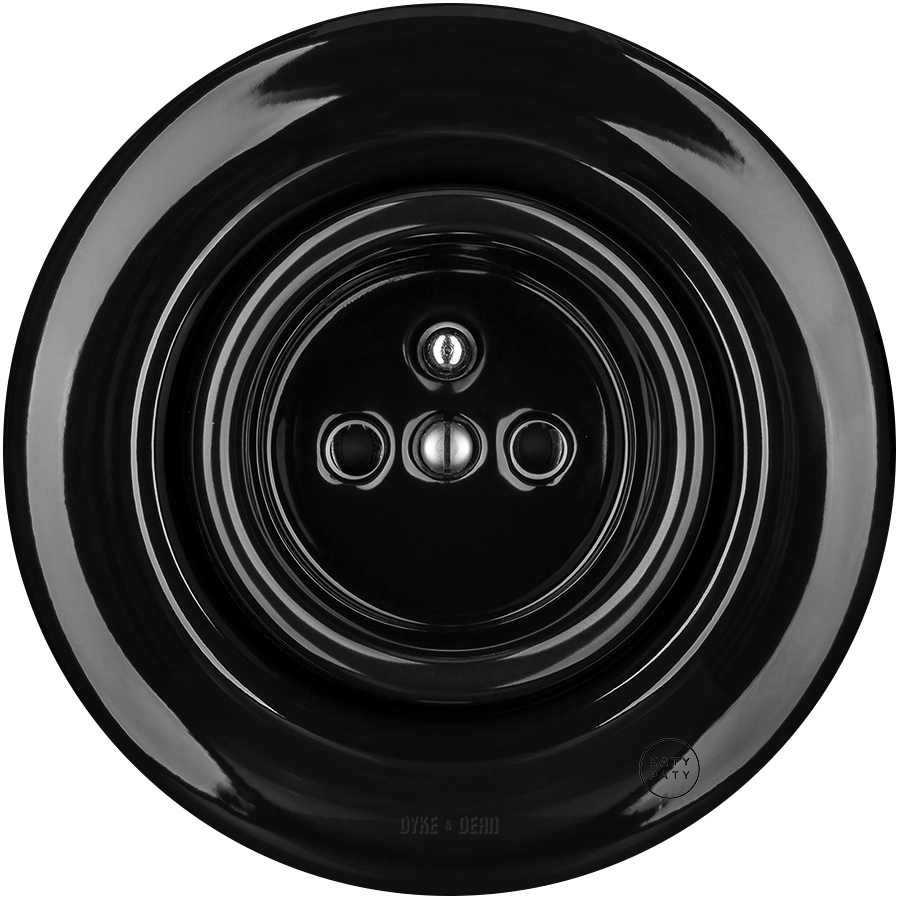 PORCELAIN WALL SOCKET BLACK - DYKE & DEAN