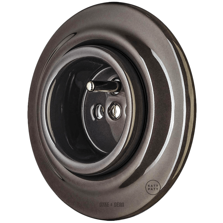 PORCELAIN WALL SOCKET BROWN - DYKE & DEAN