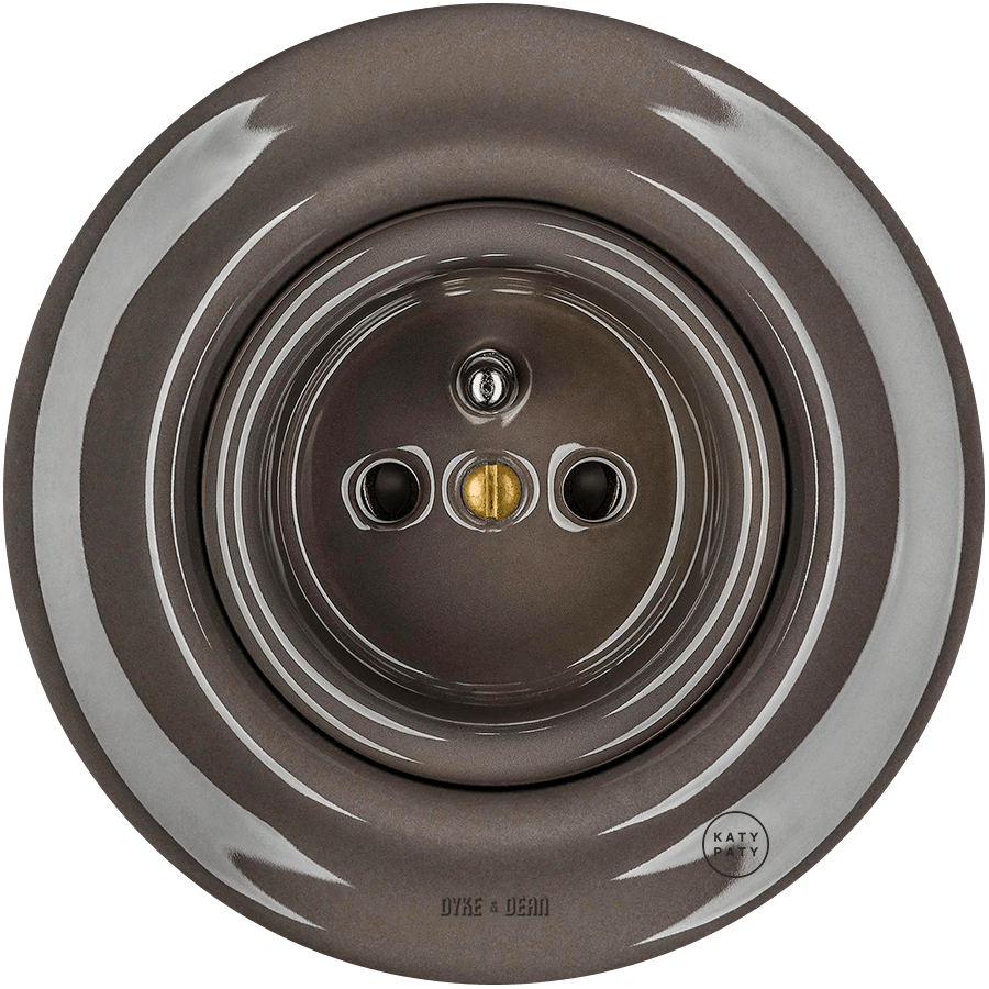 PORCELAIN WALL SOCKET BROWN - DYKE & DEAN