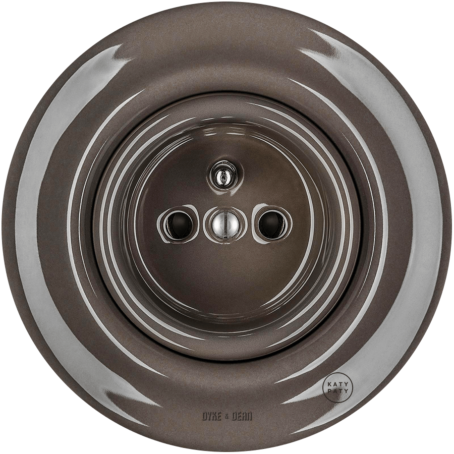 PORCELAIN WALL SOCKET BROWN - DYKE & DEAN