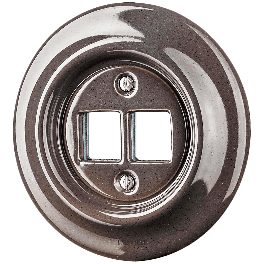 PORCELAIN WALL SOCKET BROWN PC/USB - DYKE & DEAN