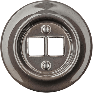 PORCELAIN WALL SOCKET BROWN PC/USB - DYKE & DEAN