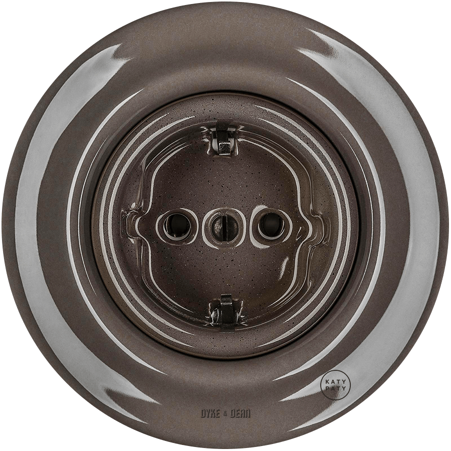 PORCELAIN WALL SOCKET BROWN SCHUKO - DYKE & DEAN