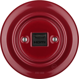 PORCELAIN WALL SOCKET BURGUNDY HDMI - DYKE & DEAN