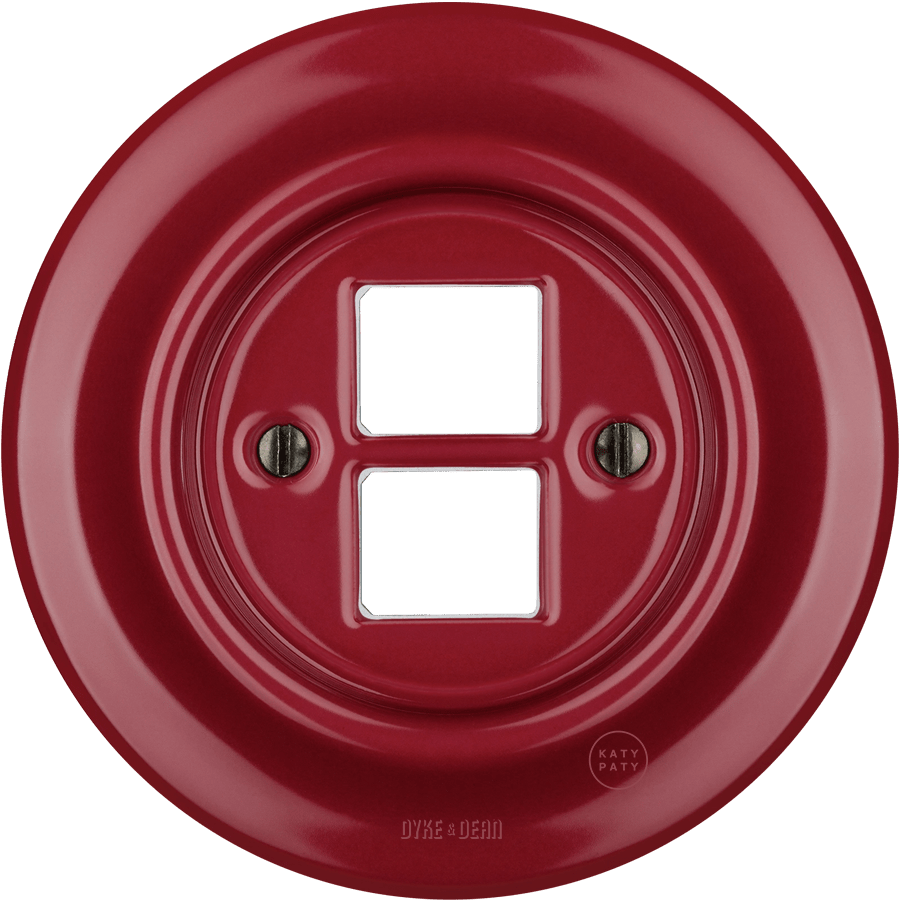 PORCELAIN WALL SOCKET BURGUNDY PC/USB - DYKE & DEAN