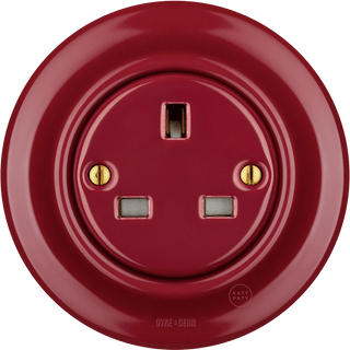 PORCELAIN WALL SOCKET BURGUNDY UK - DYKE & DEAN