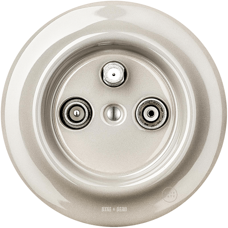 PORCELAIN WALL SOCKET CAPPUCCINO TV ANTENNA - DYKE & DEAN