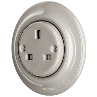 PORCELAIN WALL SOCKET CAPPUCCINO UK - DYKE & DEAN