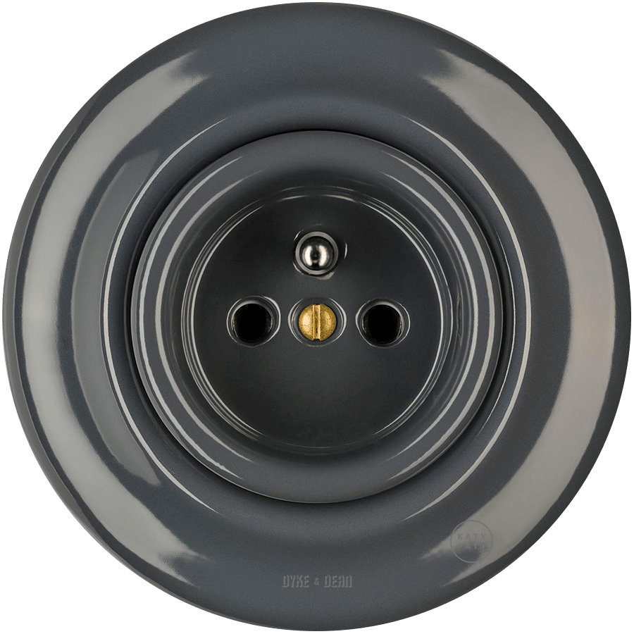 PORCELAIN WALL SOCKET DARK GREY - DYKE & DEAN