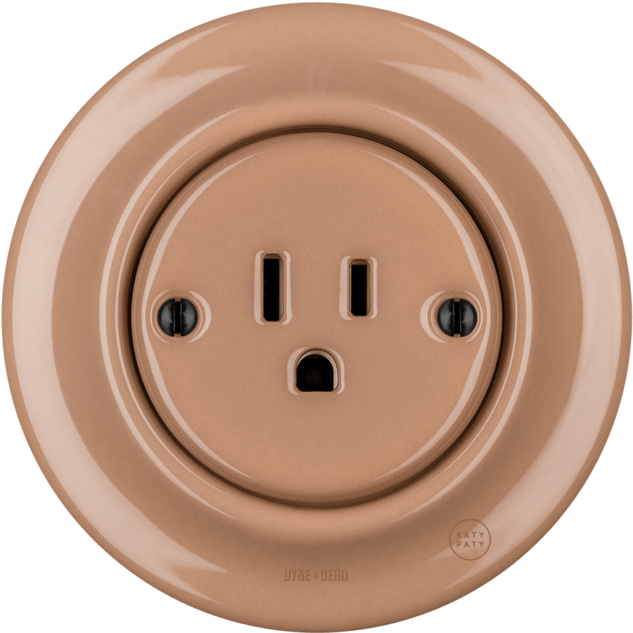 PORCELAIN WALL SOCKET DERMA USA 15 AMP - DYKE & DEAN