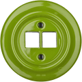 PORCELAIN WALL SOCKET GREEN PC/USB - DYKE & DEAN