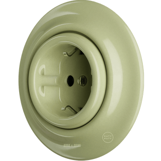 PORCELAIN WALL SOCKET MOSS GREEN SCHUKO - DYKE & DEAN