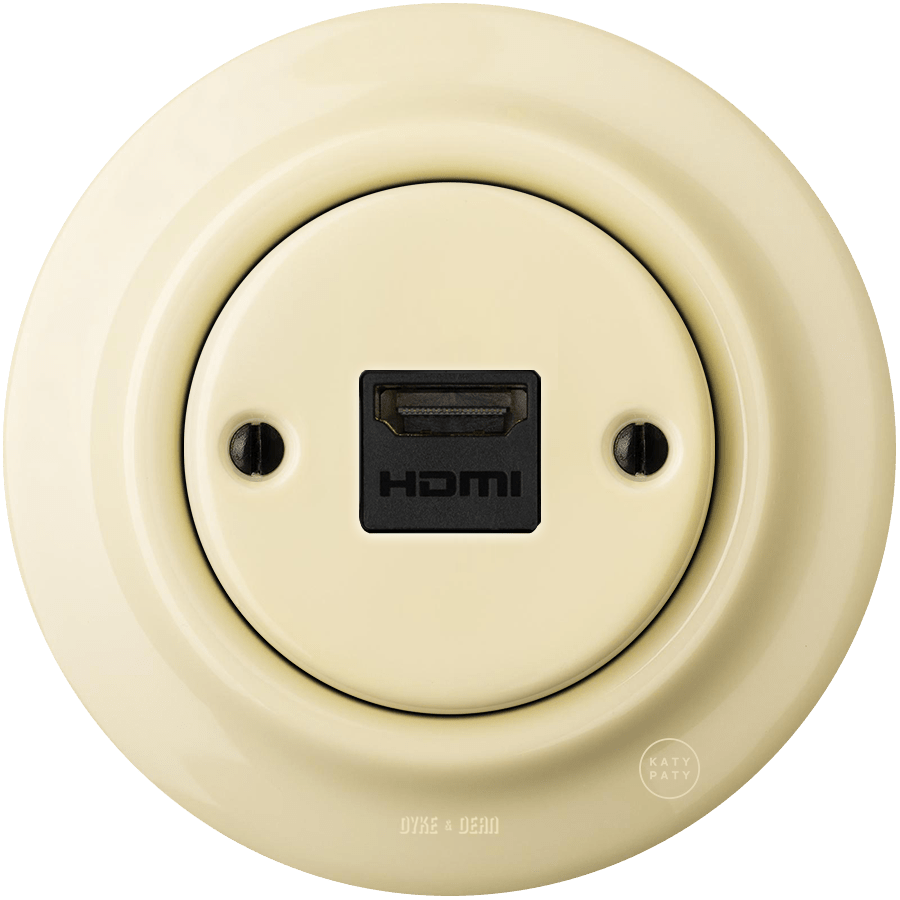 PORCELAIN WALL SOCKET VANILLA HDMI - DYKE & DEAN