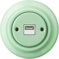 PORCELAIN WALL USB CHARGER MINT - DYKE & DEAN