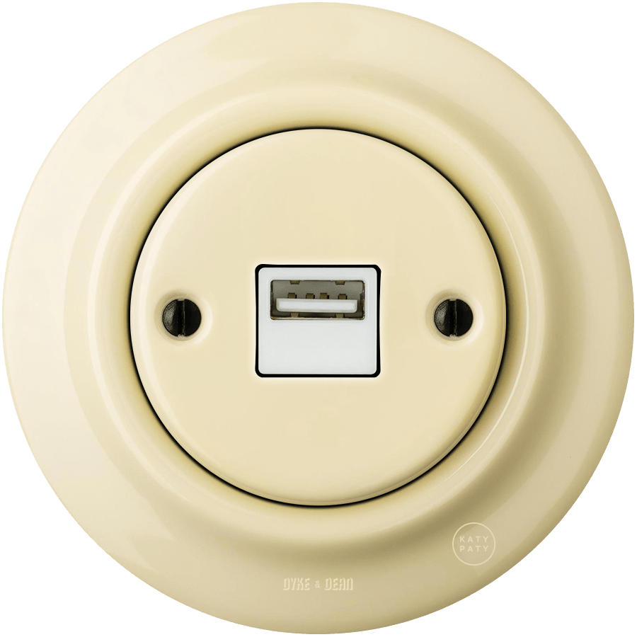 PORCELAIN WALL USB CHARGER VANILLA - DYKE & DEAN