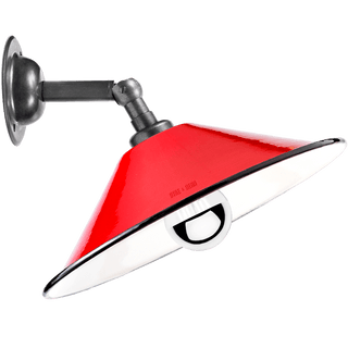 RED SMALL CONE SHADE WALL LAMP - DYKE & DEAN