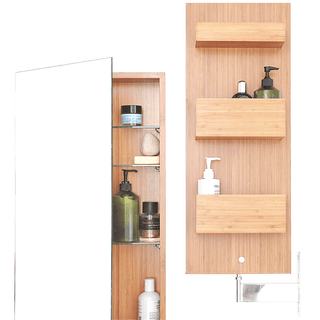 REVOLVING MIRROR CABINET 1400 BAMBOO - DYKE & DEAN