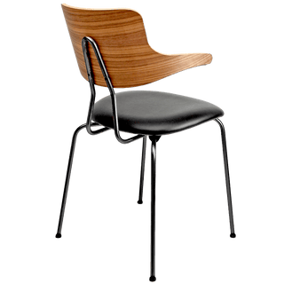 VL118 LEATHER & WOOD CHAIR - DYKE & DEAN