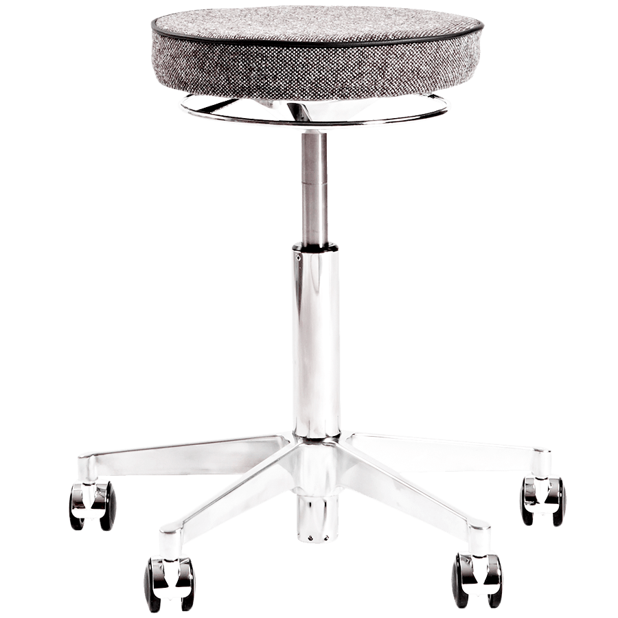 VL66T SWIVEL STOOL GREY FABRIC - DYKE & DEAN