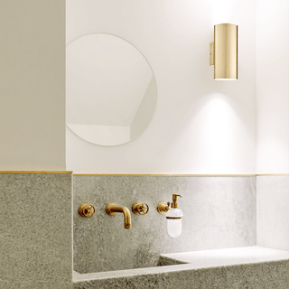 WALL CYLINDER SPOT LIGHTS BRASS - DYKE & DEAN