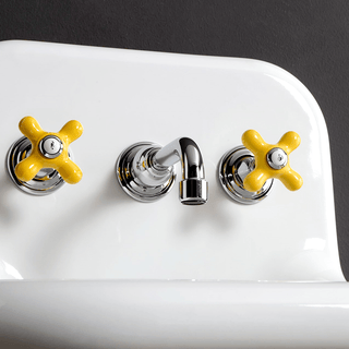 WALL MOUNTED SPOUT CROSS TAPS - DYKE & DEAN