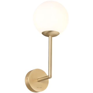 WALL ROD GLOBE LAMP BRASS 150mm - DYKE & DEAN