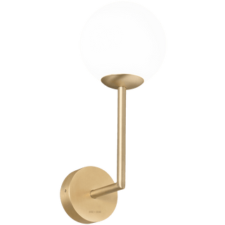 WALL ROD GLOBE LAMP BRASS 150mm - DYKE & DEAN