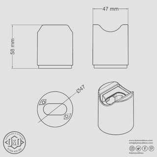 WATERPROOF PEG TUBE BULB MOUNT WHITE - DYKE & DEAN