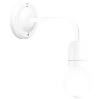 WHITE CERAMIC 90° DEGREE WALL LIGHT - DYKE & DEAN