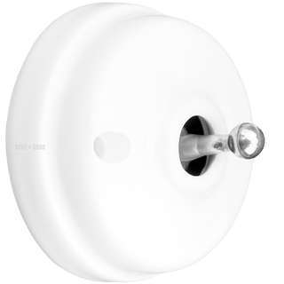 WHITE CERAMIC INTERMEDIATE WALL SWITCHES CHROME - DYKE & DEAN