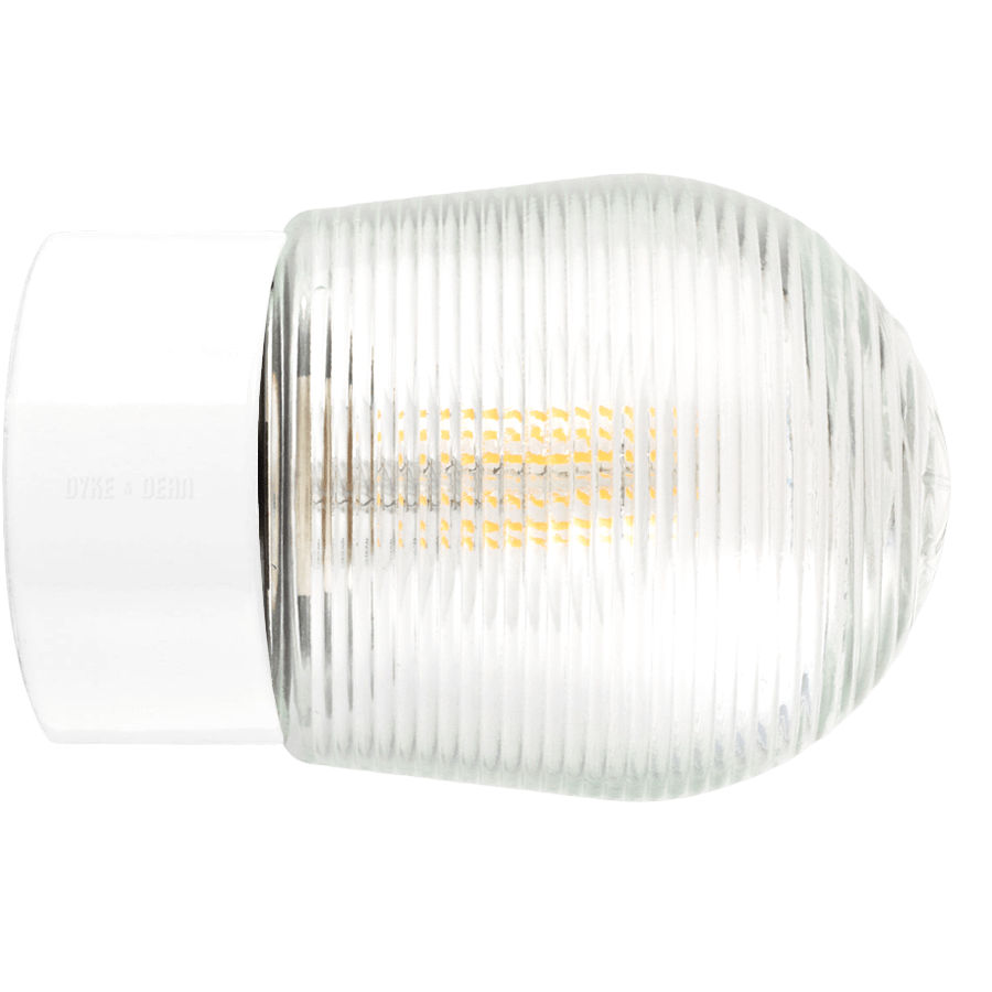 WHITE CERAMIC REARWIRED WALL LAMPS - DYKE & DEAN