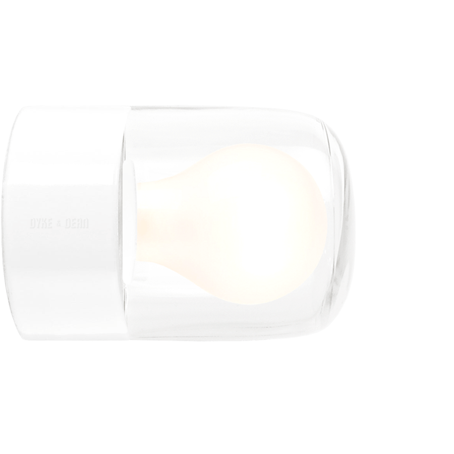 WHITE CERAMIC REARWIRED WALL LAMPS - DYKE & DEAN