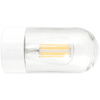 WHITE CERAMIC REARWIRED WALL LAMPS - DYKE & DEAN