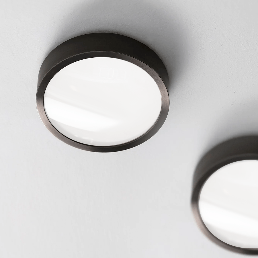 WHITE WOOD DISC WALL LIGHT - DYKE & DEAN