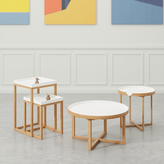 WIREWORKS DAMIEN ROUND SIDE TABLES - DYKE & DEAN