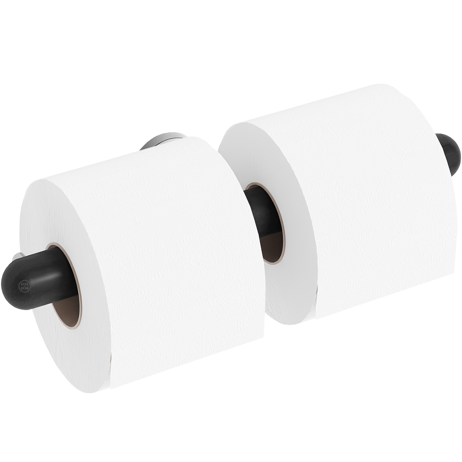 WIREWORKS YOKU DOUBLE TOILET ROLL HOLDER DARK OAK - DYKE & DEAN