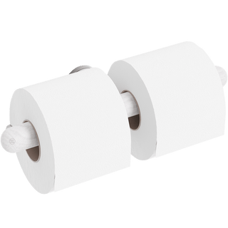 WIREWORKS YOKU DOUBLE TOILET ROLL HOLDER OYSTER GREY - DYKE & DEAN