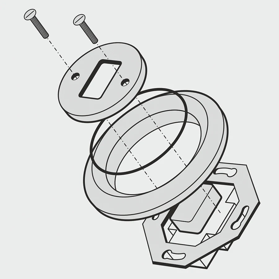 WOODEN PORCELAIN WALL LIGHT SWITCH PADELUS FAT BUTTON - DYKE & DEAN