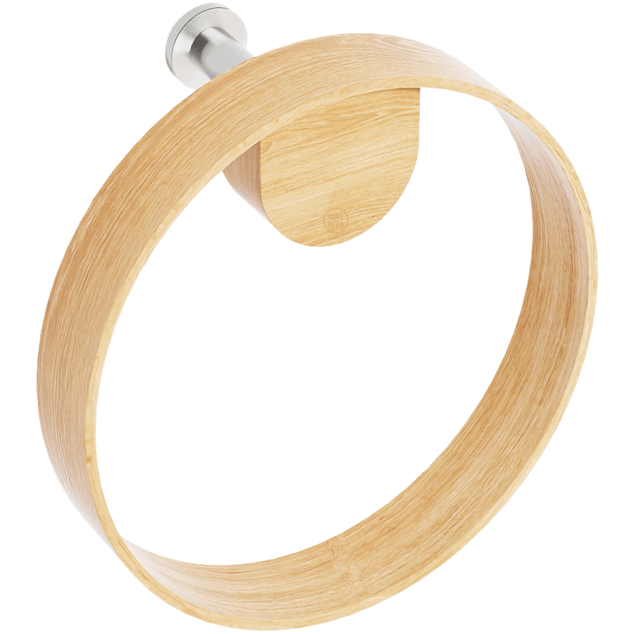 YOKU WALL TOWEL HOLDER RING NATURAL OAK - DYKE & DEAN