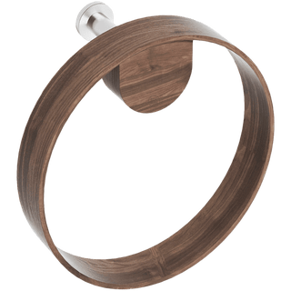 YOKU WALL TOWEL HOLDER RING WALNUT - DYKE & DEAN